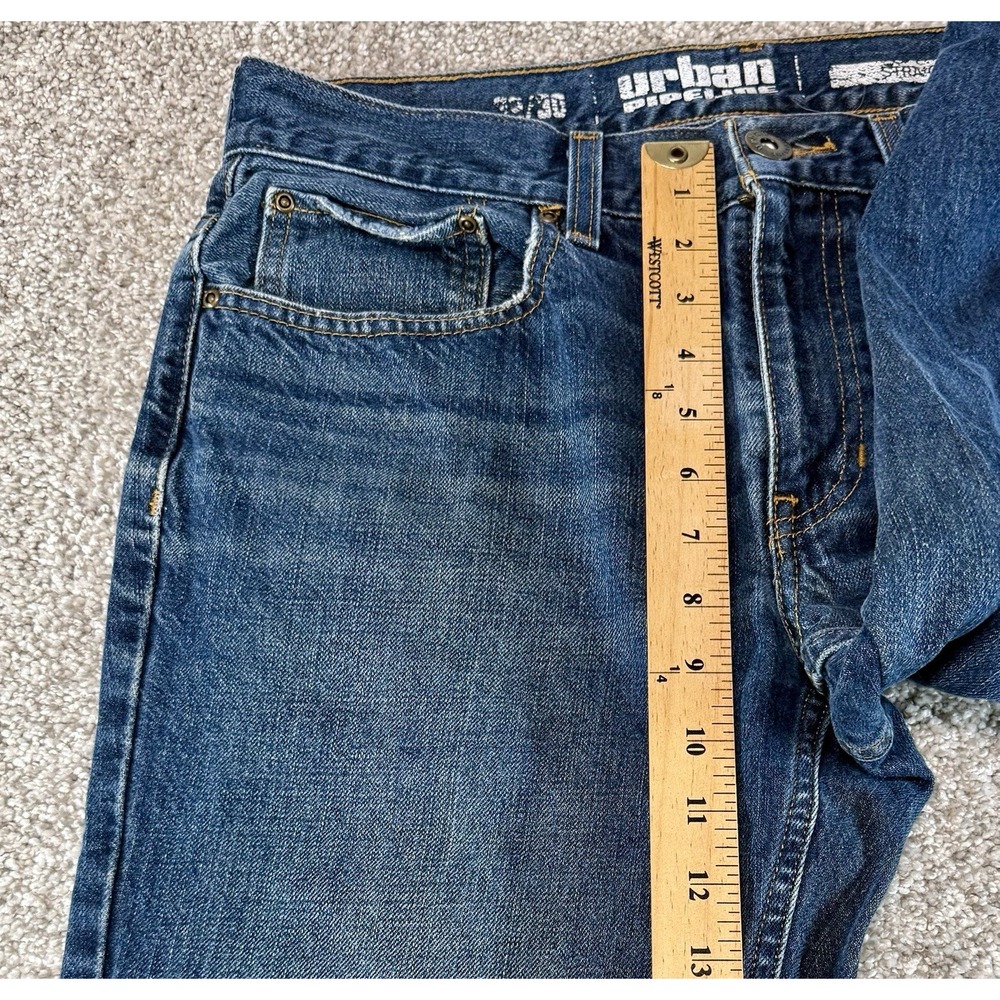 Urban Pipeline Jeans Mens 32x30 Blue Denim Straight Leg Medium Wash - Picture 5 of 11